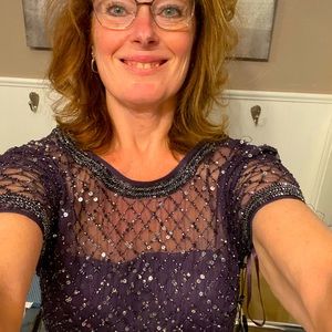 Mother of the bride plum dress